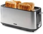 DOMO DO967T Toaster Langschlitz 4 Scheiben - 3 Funktionen: r&ouml;sten, auftauen,