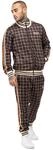 Lonsdale Herren Hedley Trainingsanzug, Brown/Ecru/Orange, L