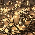 400er Cluster-Lichterkette LEDs Innen und Au&szlig;en Trafo warmwei&szlig; Kabel...
