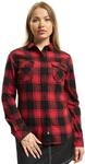 Brandit Amy Flanell Checkshirt Girl-Hemd schwarz/rot - M