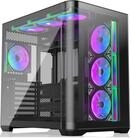 RAIJINTEK ATREUS BT7 Schwarzes Mid-Tower E-ATX Gaming PC Geh&auml;use, Gebogenes Tempered