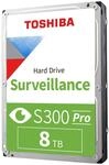 Toshiba 8TB S300 PRO Internal HDD - 3.5" SATA-3 256MB Cache 6GB/s 7200RPM...
