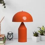 bamyum Lipeo Tischlampe Mit Kabel Orange &Oslash;30 cm, Pilz Lampe Metall, Vintage...