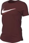 Nike One Swoosh Dri-Fit Kurzarm-Laufoberteil F&uuml;r Damen, Dark Team Red,...