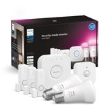 Philips Hue Secure Starter Kit - mit 3 Kontaktsensoren, 1 Bewegungssensor, 2 White &