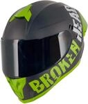 Broken Head BeProud Pro Sport Gr&uuml;n - Motorradhelm Mit Sonnenblende und Spoiler &ndash;