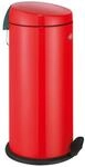 WESCO klassischer Tretabfallsammler CAPBOY MAXI in der Farbe rot, pulverbeschichtetes