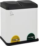 SVITA TC2X15 K&uuml;chen-Eimer 30 Liter 2x15L doppelter Abfalleimer 2er-M&uuml;lleimer
