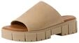 Tamaris Damen Pantolette mit Blockabsatz Leder, braun, 39 EU