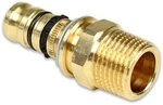 GEBERIT Mepla Press Rotguss &Uuml;bergang mit AG [20x2,5mm - 3/4"], Kontur G