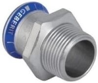 'Geberit Mapress Edelstahl &ndash; Union m&auml;nnlich Durchmesser 28 mm 1 Edelstahl