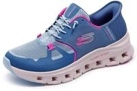 Skechers Damen Glide-Step Pro Hands Free Slip-In-Sneaker, Schiefer Mesh Pink Trim, 37