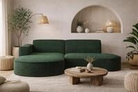 Kaiser M&ouml;bel - Ecksofa mit Wohnlandschaft, Eckcouch L-Form, Sofa 3-sitzer,
