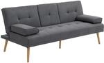 HOMCOM Schlafsofa, 3-Sitzer Sofa, Schlafcouch mit Klappbarem Tisch,...