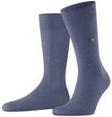 Burlington Herren Socken Lord M So Baumwolle einfarbig 1 Paar, Blau Light Jeans 6662,