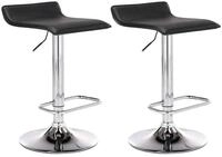 CLP 2er Set Barhocker Dyn Mit Kunstlederbezug I 2 x H&ouml;henverstellbarer Und...