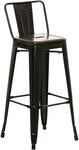 CLP Barhocker mit Lehne im Industrial-Look Mason, mit R&uuml;ckenlehne und...
