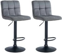 CLP Barhocker 2er Set h&ouml;henverstellbar mit Lehne Peru, Barst&uuml;hle gepolstert
