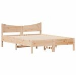 vidaXL Massivholzbett, Bett Doppelbett f&uuml;r Schlafzimmer, Bettrahmen mit...