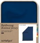 schlafgut Knitted Jersey Bettw&auml;sche 155x220 cm Bio-Baumwolle, Blue Deep |...