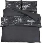 vidaXL Bettw&auml;sche-Set Schwarz 155x220 cm Baumwolle