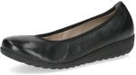 CAPRICE Damen Ballerinas aus Leder mit Keilabsatz, Schwarz (Black Nappa), 38 EU