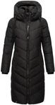 Navahoo Damen Wintermantel Warmer Langer Steppmantel mit Abnehmbarer Kapuze