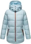 Navahoo Damen kurze Winterjacke Steppjacke warm mit abnehmbarer Kapuze...