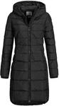 Eight 2 Nine Damen Steppmantel LETN-039 Lange Stepp-Jacke mit Kapuze