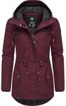 Ragwear Damen Winterjacke warmer Kurzmantel mit Kapuze Monadis Black Label Intl Wine