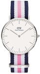 Daniel Wellington Classic Southampton, Blau-rosa-wei&szlig;/Silber Uhr, 36mm, NATO, f&uuml;r