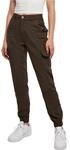 Urban Classics Damen Ladies High Waist Cargo Pants Brown, 32