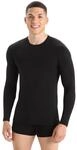 Icebreaker Herren Funktionsshirt Anatomica LS Crewe, Black/Monsoon, XXL,...