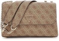 GUESS Eco Erica Convertible Xbody Flap Bag Latte Logo