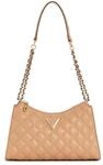 GUESS Giully Top Zip Shoulder Bag Beige