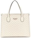 GUESS Silvana Two Compartment Tote Creme White