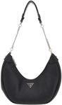 GUESS Damen Fedora Hobo, Schultertasche, Schwarz
