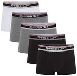 Reebok Herren Boxershorts Schwarz/Anthrazit/Wei&szlig; 5er Pack Klein