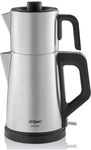 Arzum AR3129 Deminde Teekocher, Edelstahl, 1,8 L Wasserkessel, 1 L Stahlteekanne, Arzum AR3129 Deminde Teekocher, Edelstahl, 1,8 L Wasserkessel, 1 L Stahlteekanne,