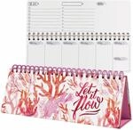SIGEL JP104 Wochenplaner undatiert, Tischkalender ohne Datum, 100 g/m&sup2;, Hardcover,