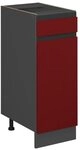 Vicco K&uuml;chenunterschrank R-Line, Rot, 30 cm J-Shape, ohne Arbeitsplatte, zur...