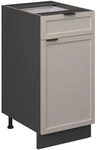 Vicco K&uuml;chenunterschrank Fame-Line, GrauBeige, 40 cm ohne Arbeitsplatte, zur