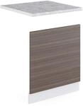 Vicco Frontblende R-Line, Edelgrau, 60 cm, AP Marmor, zur freien Kombination