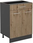 Vicco K&uuml;chenunterschrank R-Line, Artisan-Eiche, 60 cm mit Schublade, ohne