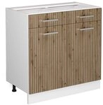 Vicco K&uuml;chenunterschrank R-Line, Artisan-Eiche, 80 cm ohne Arbeitsplatte, zur...