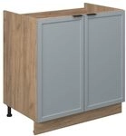 Vicco Sp&uuml;lenunterschrank Fame-Line, Hellblau-grau, 80 cm ohne Arbeitsplatte,...