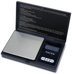 Intirilife Digitale Taschenwaage in SCHWARZ - 12.8x7.8x1.9cm - Wiegefl&auml;che 6.5x7.5cm