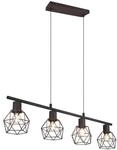 meineWunschleuchte Industrial Balken-Pendelleuchte NARDA Rost-Optik matt,...
