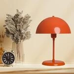 bamyum Lipeo Pilz Lampe Orange, Tischleuchte mit Kabel, Pilz Lampe Metall &Oslash;26cm