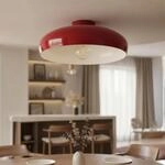 bamyum Androa Deckenlampe Rot Wei&szlig;, K&uuml;chenlampe &Oslash;40 cm 1 flammig, Deckenleuchte
